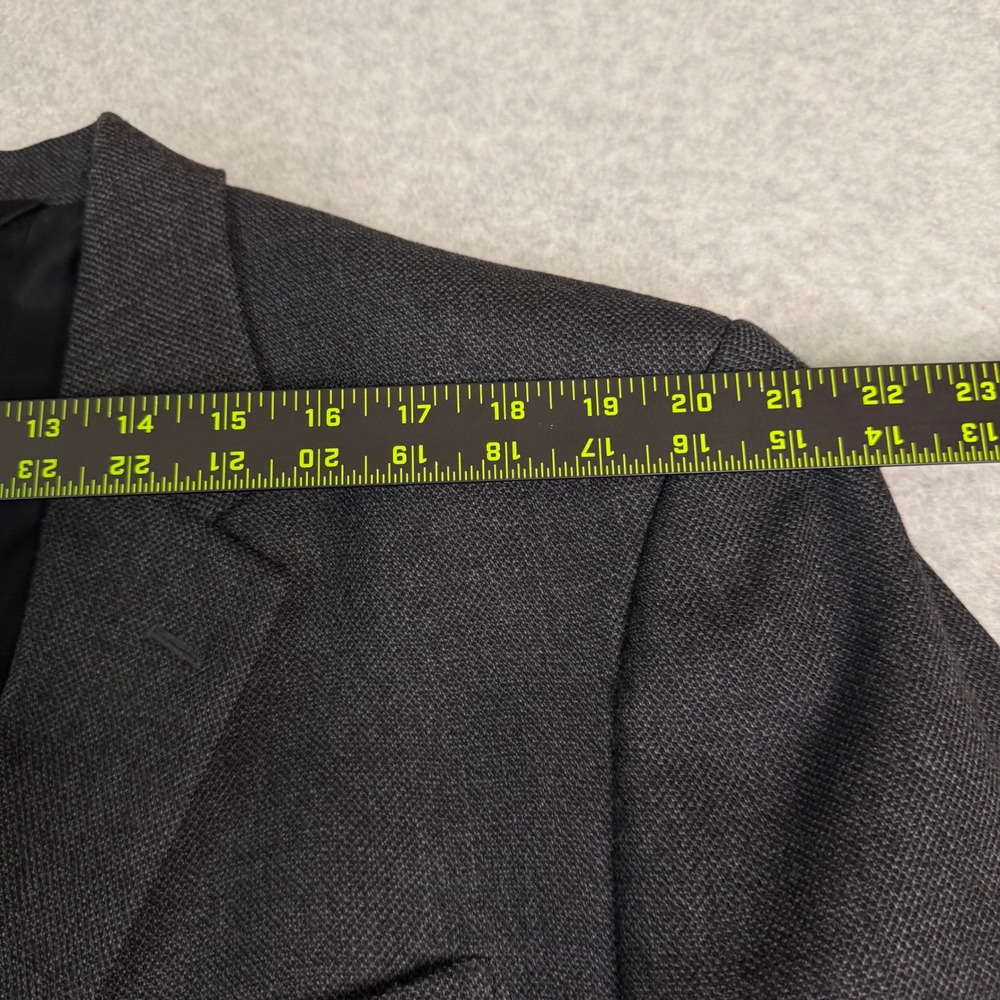 Jos A Bank Traveler's Collection Gray 100% Wool Blazer Sport Coat 46L 01110 - Picture 8 of 16